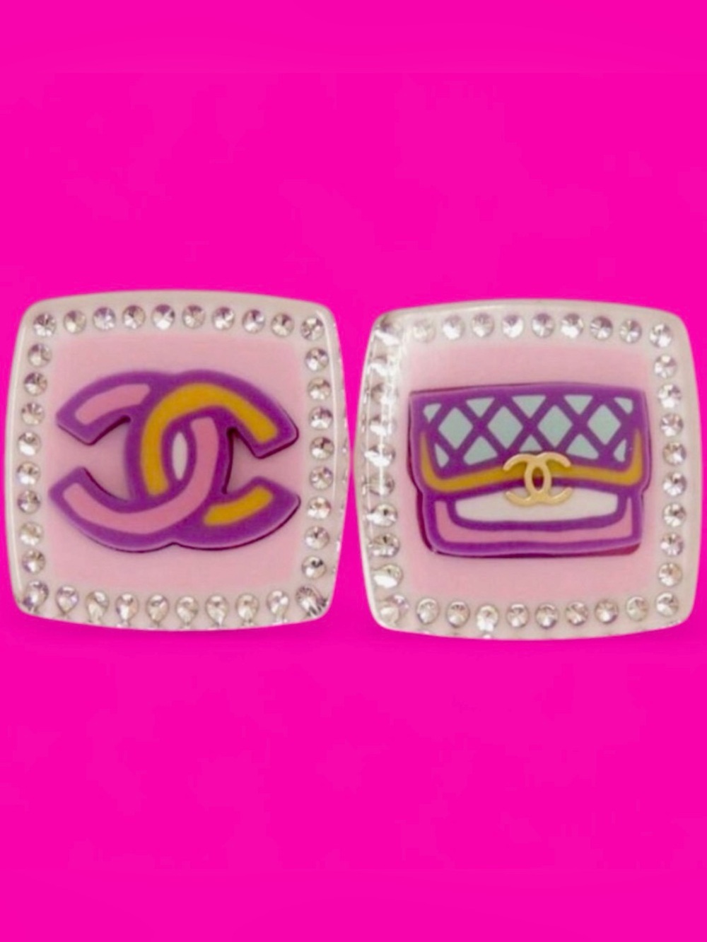 💟 CC 💟 CHANEL 💖 Resin Stud 👛